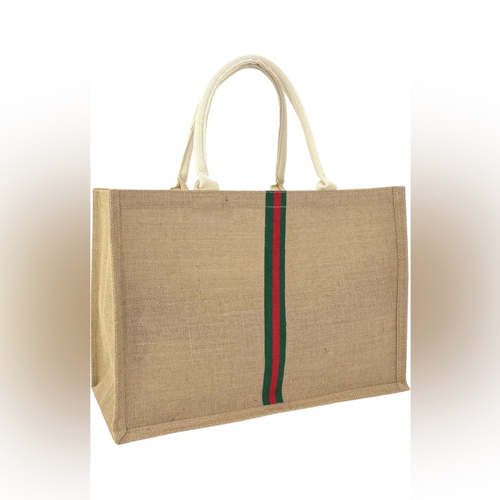 Gucci*like Tote Bag with Striped Accent